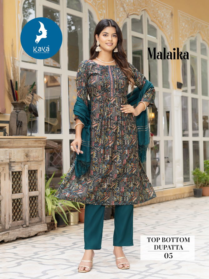 Malaika By Kaya Capsule Foil Printed Kurti With Bottom Dupatta Wholesalers In Delhi